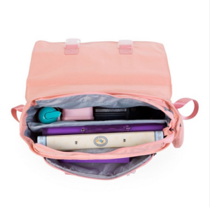 CHILDHOME елегантна ученическа чанта за момиче, розова