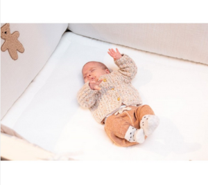 CHILDHOME Обиколник за бебешка кошара 35x340 см., Jersey Melange Beige / Muslin Teddy