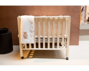CHILDHOME Обиколник за бебешка кошара 35x340 см., Jersey Melange Beige / Muslin Teddy